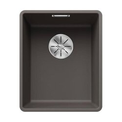 BLANCO Einbauspüle SUBLINE 320-F Silgranit flächenbündig einbaubar, InFino Vulkangrau