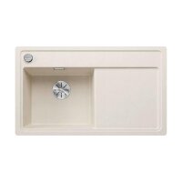 BLANCO Einbauspüle ZENAR 45 S-F Silgranit flächenbündig, InFino Softweiß | Becken links