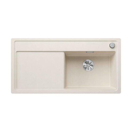 BLANCO Einbauspüle ZENAR XL 6 S-F Silgranit flächenbündig, InFino Softweiß | Becken rechts