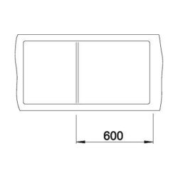 BLANCO Einbauspüle ZENAR XL 6 S-F Silgranit flächenbündig, InFino Vulkangrau | Becken rechts