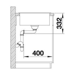 BLANCO Einbauspüle ZIA 45 S Compact Silgranit Softweiß