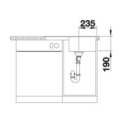 BLANCO Einbauspüle ZIA 45 S Compact Silgranit Vulkangrau