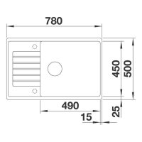 BLANCO Einbauspüle ZIA XL 6 S Compact Silgranit Vulkangrau