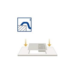 Systemceram Einbaubecken KeraDomo KARA 51 Excenterbetätigung Lava