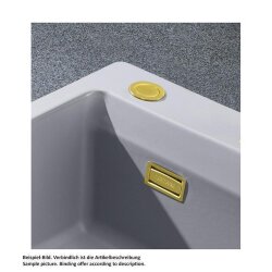 Systemceram Überlauf eckig Mattgold