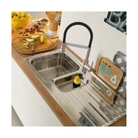 Franke Küchenarmatur Lina Semi-Pro Flexauslauf Chrom / Black Matt