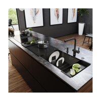 Franke Einbaubecken Mythos Masterpiece Premium BXM 210 / 110-68 Edelstahl PVD Anthracite, Druckknopfventil