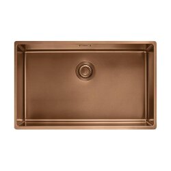 Franke Einbaubecken Mythos Masterpiece BXM 210 / 110-68 Edelstahl PVD Copper, Druckknopfventil