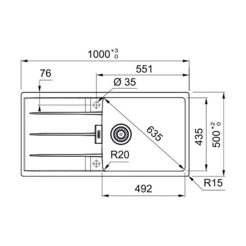 Franke Einbauspüle Centro CNG 611-100 Fragranit Cashmere