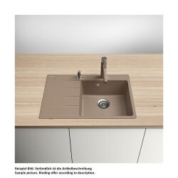 Franke Einbauspüle Centro CNG 611-78 A Fragranit Steingrau, Becken rechts