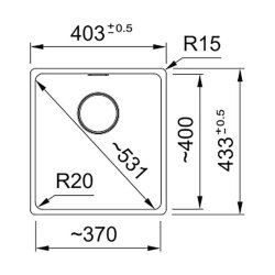 Franke Unterbaubecken Maris MRG 110-37 Fragranit Black...