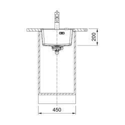 Franke Einbaubecken Maris MRG 210-37 A Fragranit flächenbündig einbaubar, Steingrau, Druckknopfventil