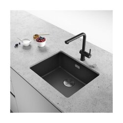 Franke Einbaubecken Maris MRG 210-52 Fragranit flächenbündig einbaubar, Steingrau, Druckknopfventil
