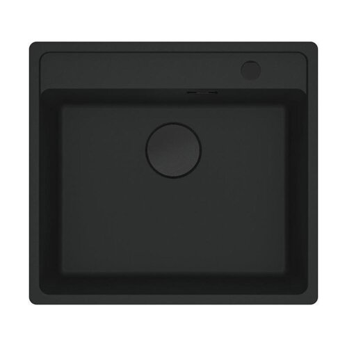 Franke Einbaubecken Maris MRG 210-52 A Fragranit flächenbündig einbaubar, Black Matt - Black Collection, Drehknopfventil