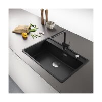 Franke Einbaubecken Maris MRG 210-72 A Fragranit flächenbündig einbaubar, Black Matt, Handbetätigung