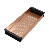 Franke Mythos Masterpiece BXM Zubehör Abtropfbecken mit synthetischem Rand, Edelstahl PVD Copper