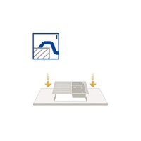 Villeroy & Boch Einbaubecken Subway Style 50 S Classicline i4 Graphit mit Excenterbetätigung und Abtropfgitter in Aluminium