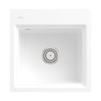 Villeroy & Boch Einbaubecken Subway Style 50 S Flat flächenbündig inklusive Abtropfgitter in Aluminium