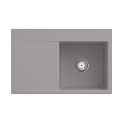 Villeroy & Boch Einbauspüle Subway Style 45 Flat flächenbündig Classicline KD Fossil mit Handbetätigung Becken rechts