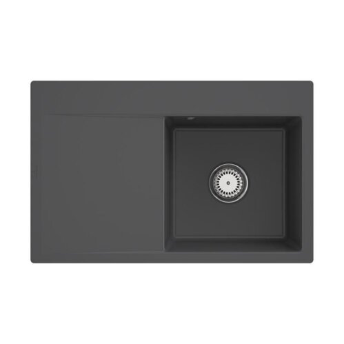 Villeroy & Boch Einbauspüle Subway Style 45 Flat flächenbündig Classicline i4 Graphit mit Excenterbetätigung Becken rechts