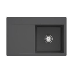 Villeroy & Boch Einbauspüle Subway Style 45 Flat flächenbündig Classicline i4 Graphit mit Excenterbetätigung Becken rechts