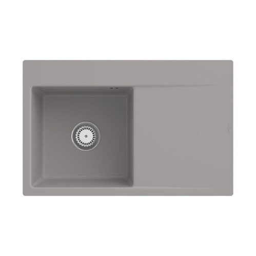 Villeroy & Boch Einbauspüle Subway Style 45 Flat flächenbündig Classicline KD Fossil mit Handbetätigung Becken links