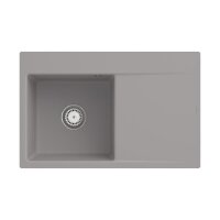 Villeroy & Boch Einbauspüle Subway Style 45 Flat flächenbündig Classicline KD Fossil mit Handbetätigung Becken links
