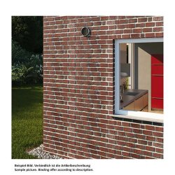 Naber COMPAIR System Ø 150 Prime P-Turbo 150 Mauerkasten, innen Rundrohr-Anschluss, Jalousie Edelstahl