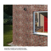 Naber COMPAIR System Ø 150 Prime P-Turbo 150 Mauerkasten, innen Rundrohr-Anschluss, Jalousie Edelstahl