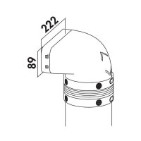 Naber COMPAIR System Ø 150 Prime P-UR 150 Umlenkstück 90° mit Rundrohr