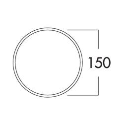 Naber COMPAIR System Ø 150 Prime P-E-Jal Col 150 Mauerkasten, innen Rundrohr-Anschluss, Jalousie Edelstahl