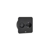 Bachmann Einbausteckdose Twist 2 USB A+C, mit Schukosteckdose plus USB-Charger, rund, edelstahlfarbig