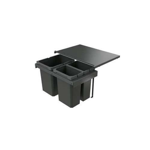 Naber Abfallsammler Cox Stand-UP® 350 K/600-3, für vorhandene Auszüge, anthrazit, H 350 mm, Tiefe 400 mm