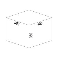 Naber Abfallsammler Cox Stand-UP® 350 S/600-2, für vorhandenen Auszug, anthrazit