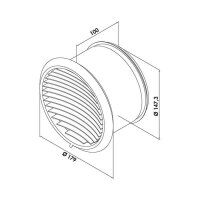 Naber COMPAIR System Ø 150 Prime P-Turbo 150 Außenjalousie, Edelstahl