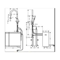hansgrohe Küchenarmatur Aqittura M91, Soda System 210, ausziehbarer Auslauf, sBox