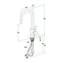 Villeroy & Boch Küchenarmatur Umbrella Flex Edelstahl massiv | Hochdruck