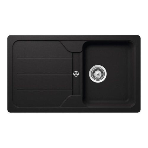 Schock Einbauspüle Cristalite Formhaus D-100 A, Farbe Nero (GNE), Exzenterbedienung