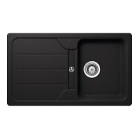 Schock Einbauspüle Cristalite Formhaus D-100 A, Farbe Nero (GNE), Exzenterbedienung