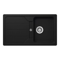 Schock Einbauspüle Cristalite Formhaus D-100 A, Farbe Onyx (GON), Exzenterbedienung