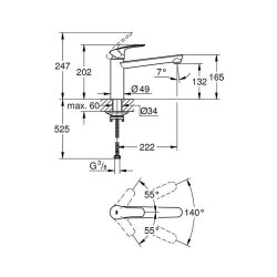 Grohe Küchenarmatur Eurosmart, mittelhoher Auslauf