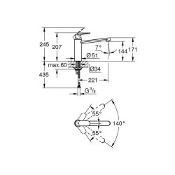 Grohe Küchenarmatur Eurosmart Cosmopolitan, mittelhoher Auslauf