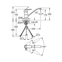 Grohe Küchenarmatur Eurosmart Cosmopolitan,...