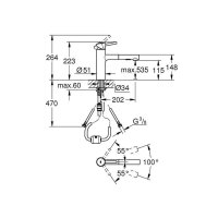 Grohe Küchenarmatur Concetto, Spülbrause, Laminarstrahl