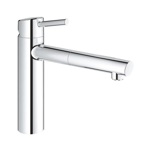 Grohe Küchenarmatur Concetto, herausziehbarer Mousseur, Niederdruck Laminarstrahl