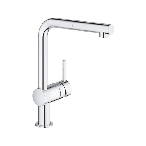 Grohe Küchenarmatur Minta, L-Auslauf, herausziehbarer Mousseur