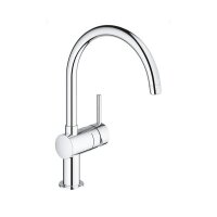 Grohe Küchenarmatur Minta, C-Auslauf, schwenkbarer Rohrauslauf, chrom