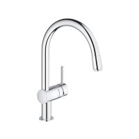 Grohe Küchenarmatur Minta, 1/2" C-Auslauf herausziehbarer Mousseur
