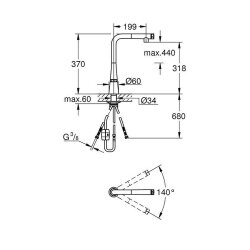 Grohe Küchenarmatur Zedra Smart Control  L-Auslauf...