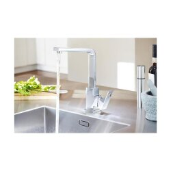 Grohe Küchenarmatur Eurocube, hoher Auslauf